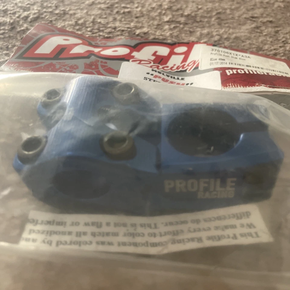 BNWT Profile Racing Bundle Push Stem - 48mm Blue & Valve Caps BMX Bikes - Image 3 of 4