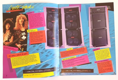 Crate Amplification 1988 sales catalog brochure St Louis Music Malmsteen Stryper - Picture 4 of 9