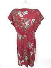 Women's Floral Print Casual Dress Elastic Waist L NWT