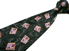 New Robert Talbott "Best of Class" Silk Tie Hand Made in USA Black Silver Purple