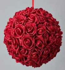 SILK ROSE FLOWER BALL 25CM and 40CM 3 COLOURS POMANDER WEDDING DECOR CENTREPIECE