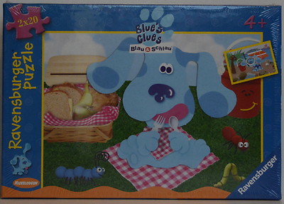 Ravensburger Puzzle ''Blue Picknick/Strand'', 2x20 T., Blue s Clues-Blau u. Schlau