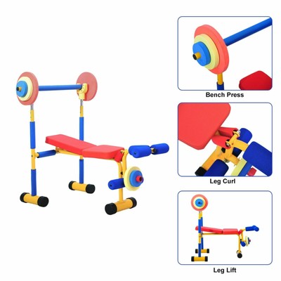 Exercise Equipment For Kids Children Weight Bench Set For Fun And