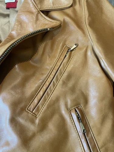 VINTAGE EAST WEST SAN FRANCISCO BROWN LEATHER JACKET SIZE S/M - Picture 10 of 21