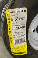 1 New Tire Wheel Rim Trailer Assembly 5.70 8 Hi Run 4ply 4 Bolt 8x3.75 Old Stock