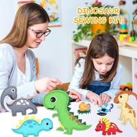 NäHset Kinder, 14 StüCk Filz Bastelset Dinosaurier NäHen, AnfäNger NäHpaket Diy