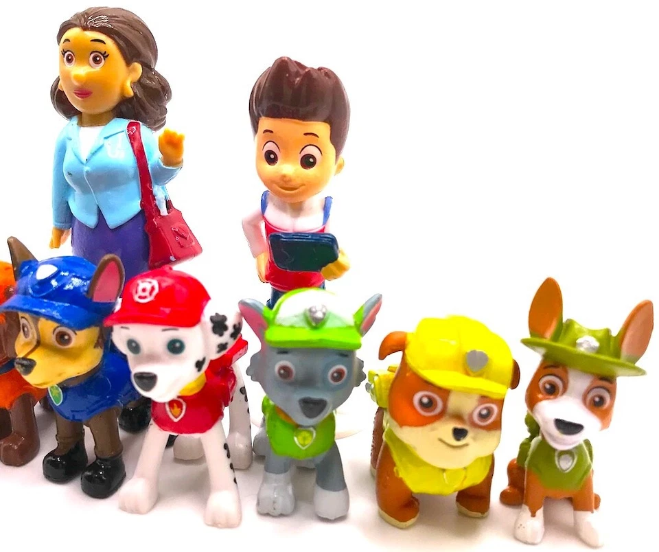 Conjunto de bonecos PAW PATROL NICKELODEON Nick Jr brinquedo de PVC Ryder SKYE Mayor Goodway - Imagem 4 de 4