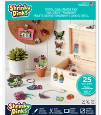 Shrinky Dinks Crystal Clear Creative Pack, 25pk