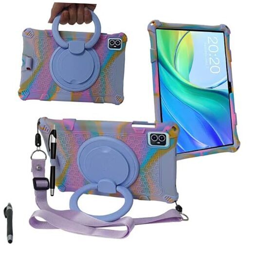 Tablet Case for 10.1 inch Teclast M50Pro / M50HD / M50 Soft Colorful Purple-image