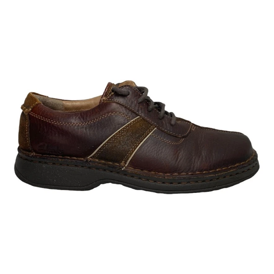 PB6 Clarks punta a fessura Oxford marrone scuro da uomo 10M
