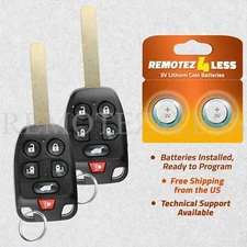 2 Keyless Entry Remote For 2011 2012 2013 Honda Odyssey Car Key Fob Control 6b