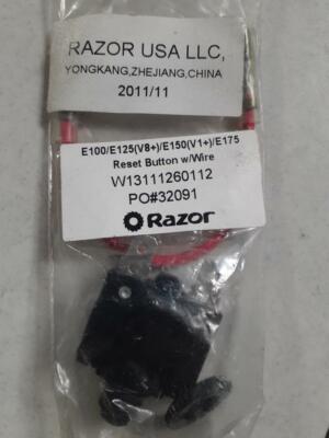 RAZOR E100 V8+ E125 V1+E150 V1+ E175 V1+ SCOOTER RESET BUTTON CIRCUIT BREAKER 