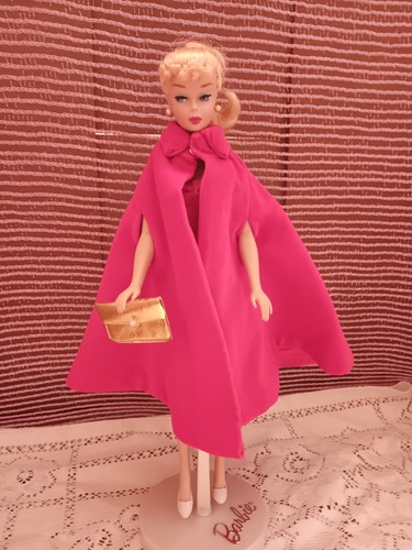 Vintage Barbie Premier Togs Red velvet dress & Cape (1960's) FREE SHIPPING - Picture 3 of 3