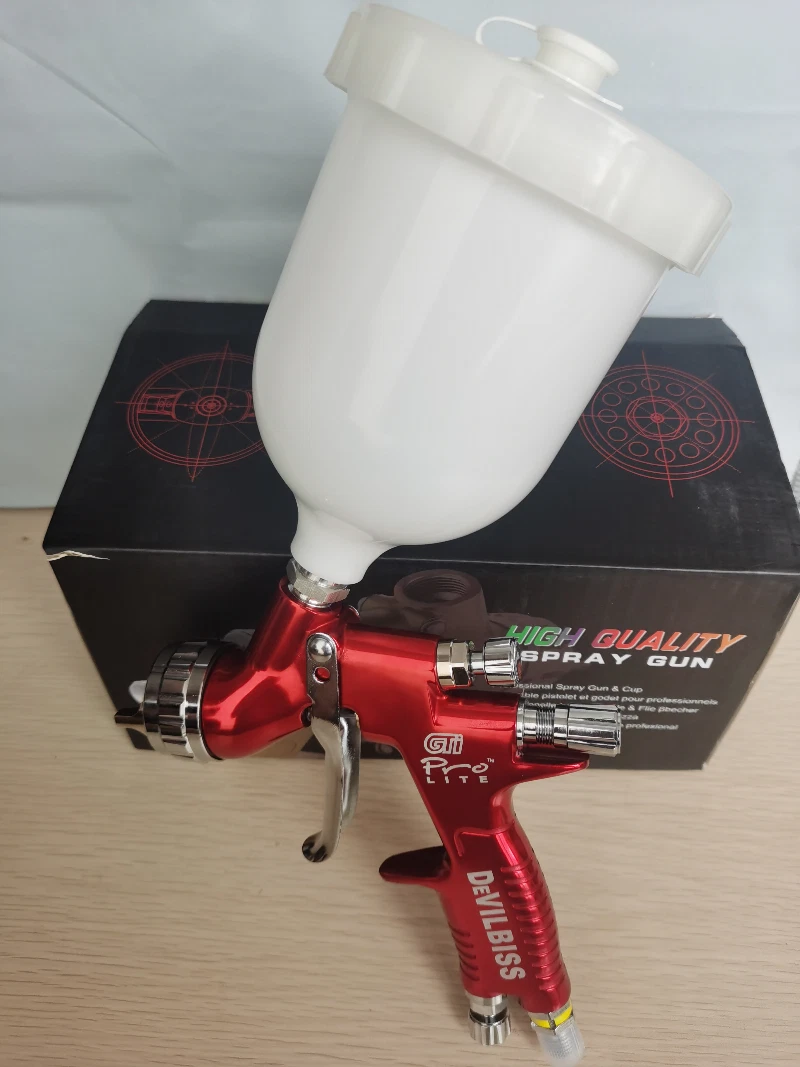 Red Devilbiss Spray Gun GTI PRO LITE 1.3mm Nozzle LVMP Car Pain Tool Pistol