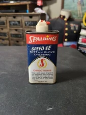 Vintage Tin Spalding Speed-EE Mitt & glove dressing 