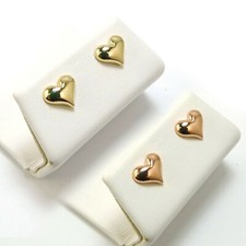 14k Yellow or Rose Gold Small Heart Stud Earrings NEW 00016742, 00016759