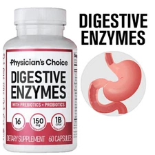 Selected Digestive Enzymes 60 Capsules - Promotes Digestion and Gut Health
