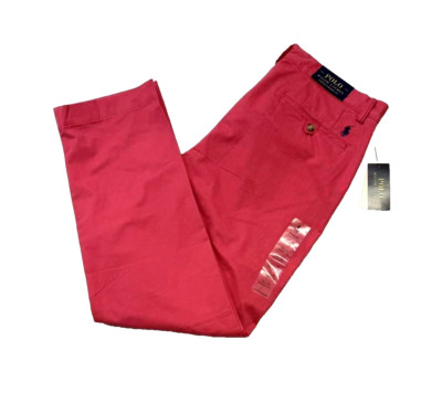 POLO RALPH LAUREN Nantucket Red Straight Classic Chino Pants 34'' x 30'' NWT $115