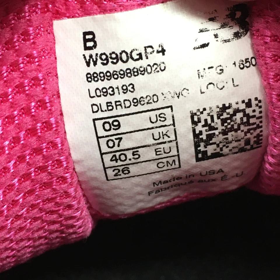 New Balance 990 v4 EE. UU. Zapatos para Caminar Tenis Para Mujer Talla 9 EE. UU./40,5 Gris Rosa Foto 2 de 4