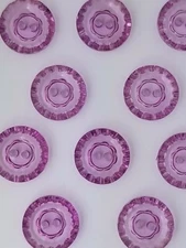 SIZE 24L - 5/8", CRYSTAL BUTTON, PINK ICE, 1 GROSS, SHINY FINISH