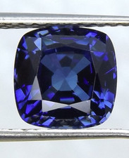 Lab Created Blue Sapphire Cushion Faceted Loose Gemstones 3x3mm - 16x16mm 