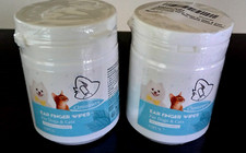 2x Ear Finger Wipes For Dogs Cats Mild Non-Irritating 50 x2 100 Pieces NEW