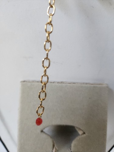 Graziano Faux Coral & Gold Tone beaded Necklace Pendants Statement piece 19" - Picture 9 of 20