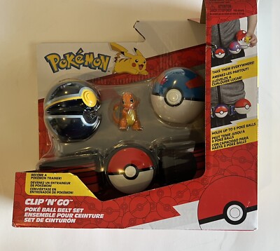 Pokemon Clip N Go Poke Ball Belt Set NEW Black and Blue