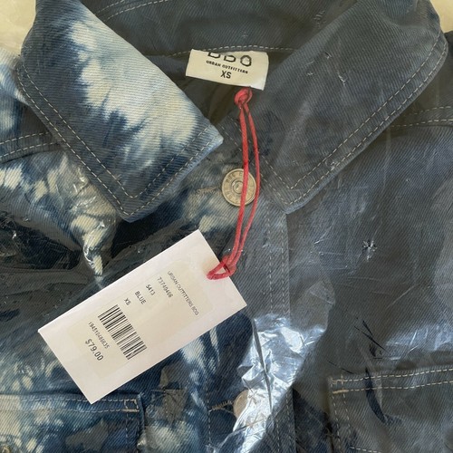 BDG Urban Outfitter Blue Tie Dye Denim 100% Cotton Jacket Blue Oversized XS - Picture 5 of 5
