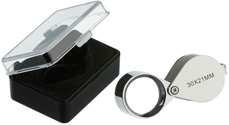 30X Loupe Jewelry 100% Glass Optics Magnifier Diamond Gold Silver Color Gemstone