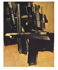 PIERRE SOULAGES Peinture 16 Juillet (1961) 11.5" x 9.5" Poster 1972 Expressionis