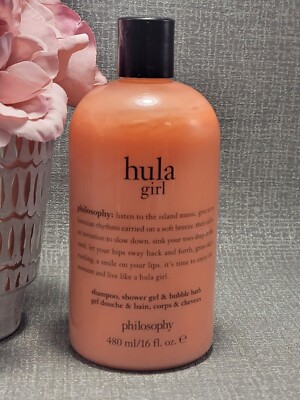Philosophy Hula Girl Island Girl Shampoo Bubble Bath & Shower Gel 16 Oz Sealed