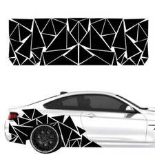 Car Body Decal Vinyl Sticker Glossy Black Freestanding Geometric Triangle DIY