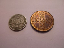 2 x Angola: 1 Escudo 1974 and 2.5 Escudo 1953