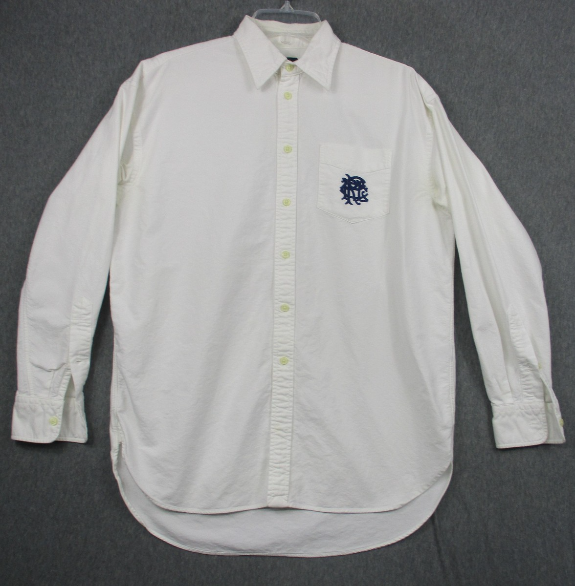 Polo Ralph Lauren Scribble Shirt Mens Medium White Long Sleeve