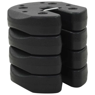 4x Gazebo Weight Plates Black 220x50mm Concrete Party Tent Accessory vidaXL