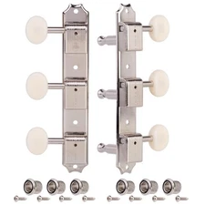 Kluson 3-On-Plate Deluxe Series Tuners, Nickel
