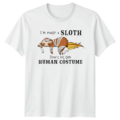 Ich bin wirklich ein Faultier nicht T-Shirt Halloween Faultier Halloween Geschenk für Sie und Ihn