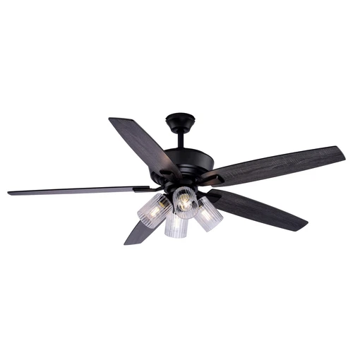 Fircrest 60-In. Ceiling Fan Matte Black - Picture 1 of 5
