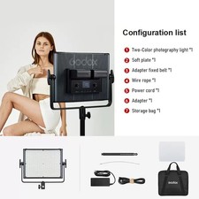 GODOX LDX50Bi 65W Bi-color LED Photography Light Video Light Panel 11 Speci PEDW
