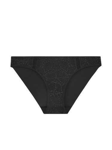 New! $55 Simone Perele 12S720 Comete Bikini Underwear Black Sz 4 L