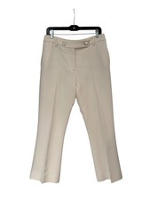 $1800 Valentino Ivory White Flare Leg Studded High Rise Pants size 6/42