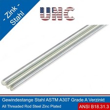 UNC Gewindestange Stahl ASTM A307  Grade A ve...