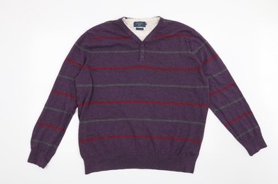 Lila Pullover Pulli Herren UK Größe XL Atlantic Bay