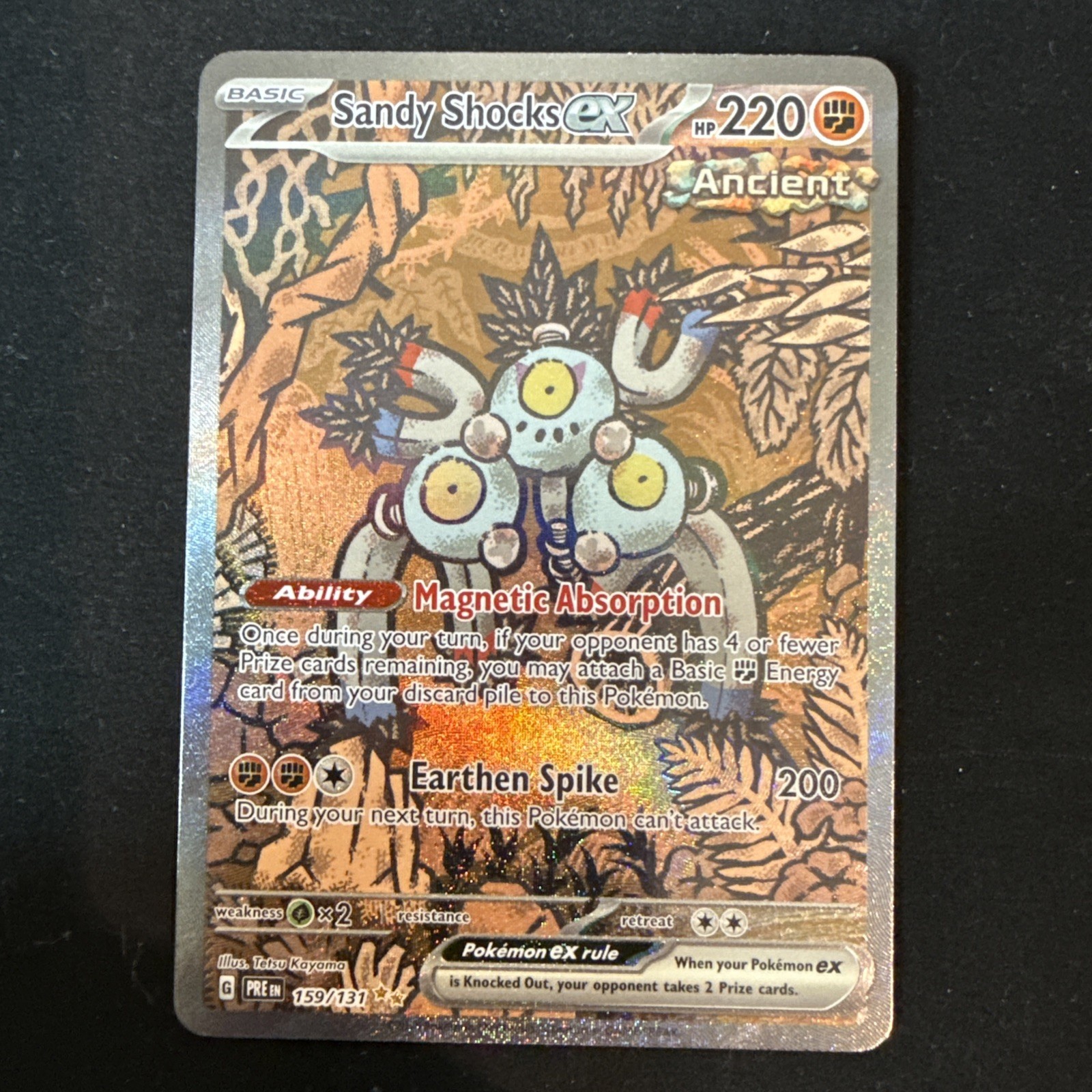Pokémon TCG Sandy Shocks EX 159 Sir Prismatic Evolutions Card NM Condition