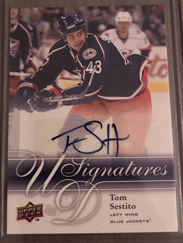2009-10 Upper Deck Signatures #UDS-TS Tom Sestito Auto Autograph Blue Jackets