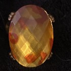 Fantastic !Vaseline Uranium glass ring With Claw Foot Prongs — photo 9