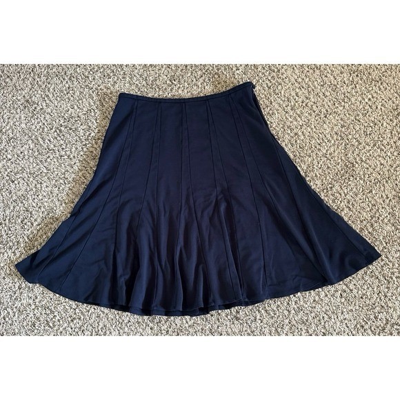 Premise Studio Women's A-Line Pleated Navy Blue Skirt Size 14