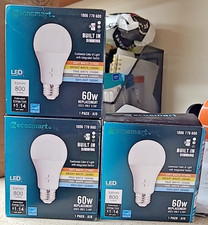 3 pack Ecosmart LED Light Bulb Built In Dimming w/ Selectable Color A19 60W A1