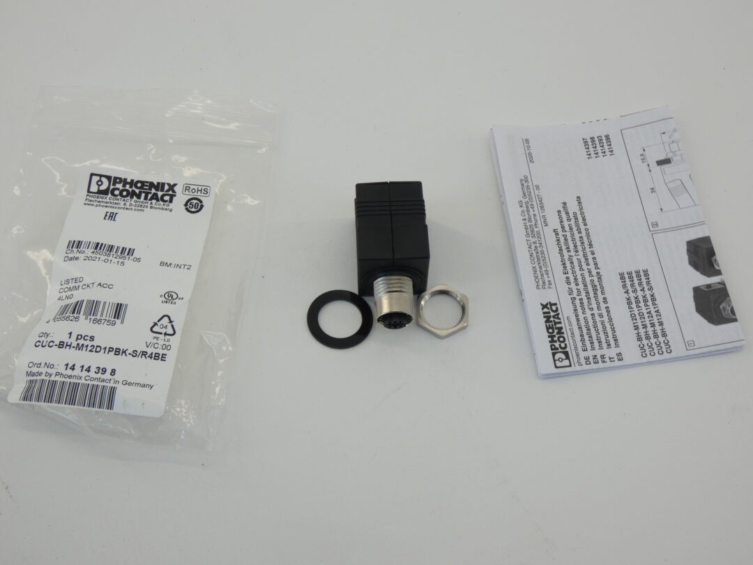 Phoenix Contact CUC-BH-M12D1PBK-S/R4BE Adapter 1414398 M12 Socket - NEW Surplus!